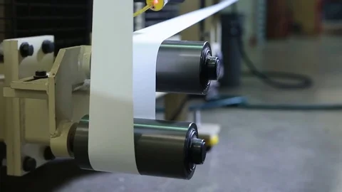 Factory making paper Stock Footage 77047841