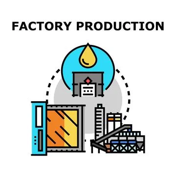Factory manufacturing process producing liquid product vector Stock Illustration