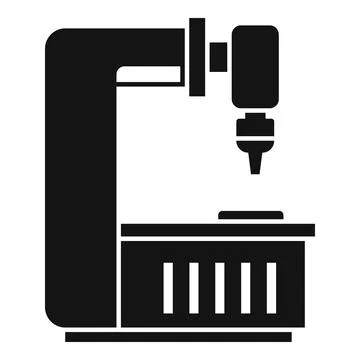 Factory milling machine icon, simple style Stock Illustration