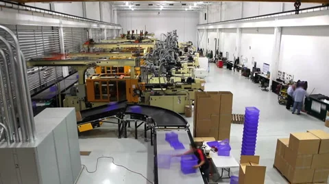 Factory in Motion Time Lapse 库存影片 933777