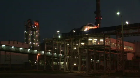 Factory at night 7.mov Stock Footage 119974