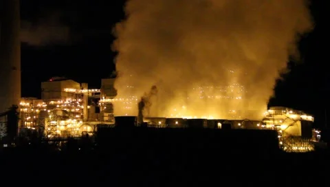 Factory at Night 8059 Video stock 999456