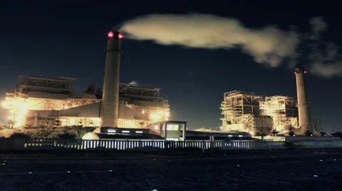 Factory At Night 動画素材 6104531