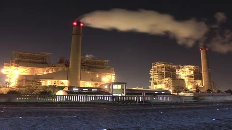 Factory At Night 動画素材 6154234