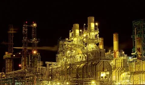 Factory at night Фото