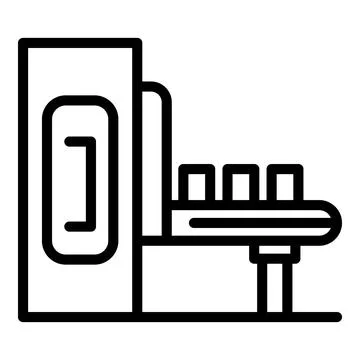 Factory output icon outline vector. Production process 스톡 일러스트