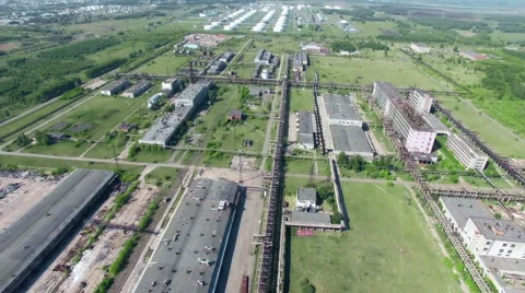 The factory outside the city Stock Footage 65227305