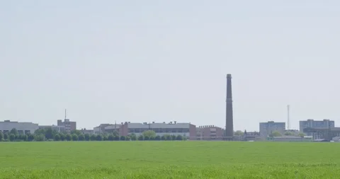 Factory on the outskirts of the city. Stock Footage 132267123