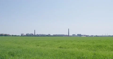 Factory on the outskirts of the city. Video stock 132267797