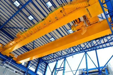 Factory overhead crane Stock Photos