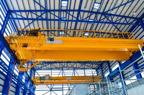 Factory overhead crane Stock Photos