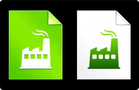 Factory on Paper Set Stock Illustration