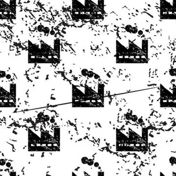 Factory pattern, grunge, monochrome Illustrazione stock
