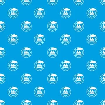 Factory pattern seamless blue Stock Illustration