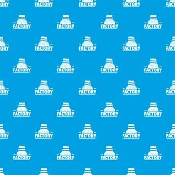Factory pattern seamless blue イラスト素材