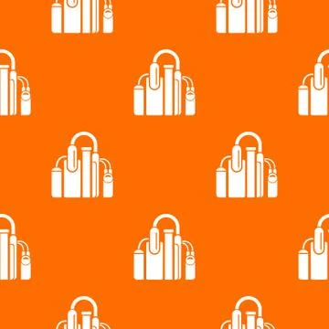 Factory pattern vector orange Stock Illustration
