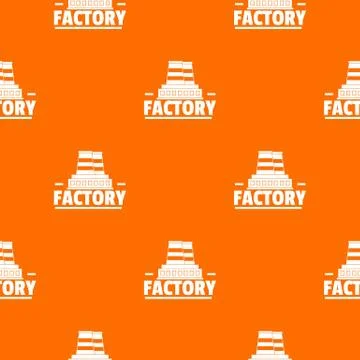Factory pattern vector orange Stock Illustration