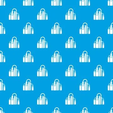 Factory pattern vector seamless blue Stock Illustration