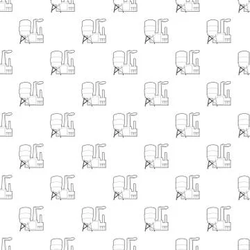 Factory pattern vector seamless Stock Illustration