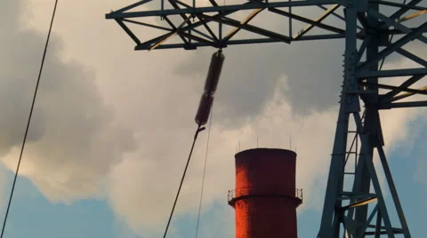 Factory pipe Stock Footage 52560853