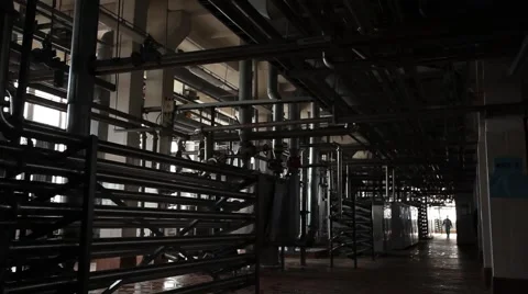 Factory pipe, new technologies friendliness Stock Footage 49071490