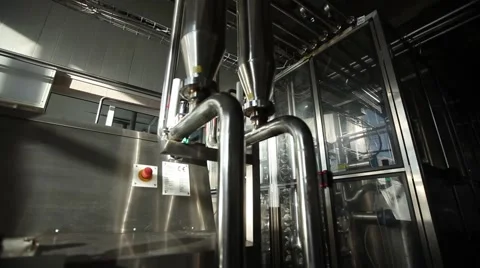 Factory pipe, new technologies friendliness biology Stock Footage 49071621
