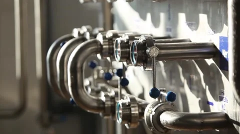 Factory pipe, new technologies friendliness Stock Footage 49071721