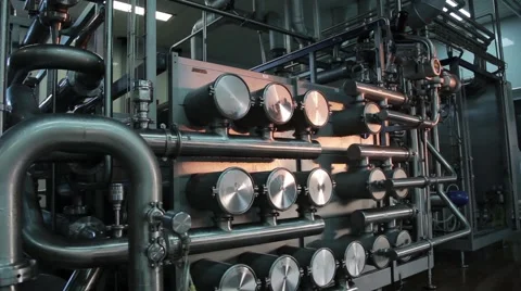 Factory pipe, new technologies friendliness Stock Footage 49071889