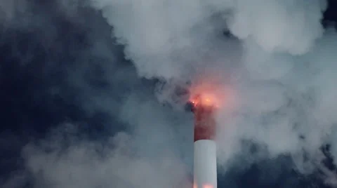 Factory pipe smokes Stock Footage 67229960