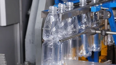 Factory of plastic bottles Stock Footage 80239927