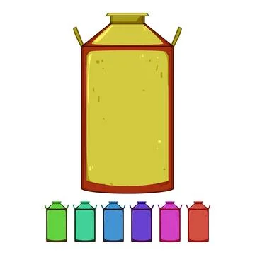 Factory plastic tank cartoon vector graphic Illustrazione stock