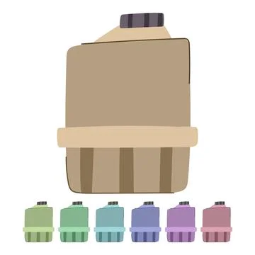 Factory plastic tank vector cartoon graphic Illustrazione stock