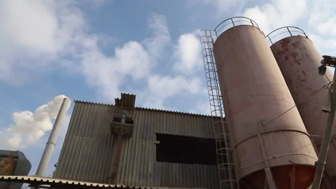 Factory pollutes the atmosphere Stock Footage 223400064