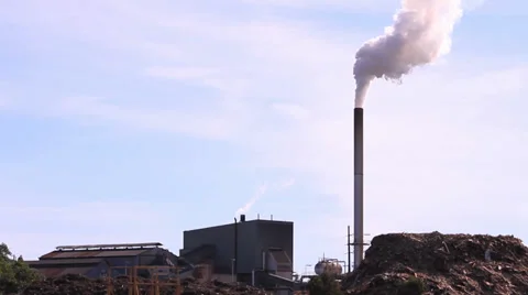 Factory polluting the air Stock Footage 39565639