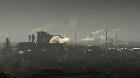 Factory pollution coal scuttle 11263 스톡 동영상 33761629