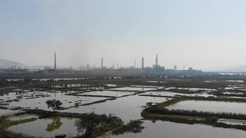 Factory pollution Stock Footage 201351291