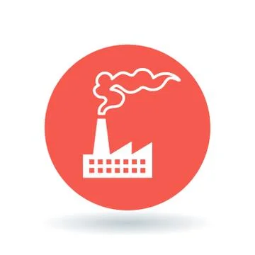 Factory pollution icon Stock Illustration
