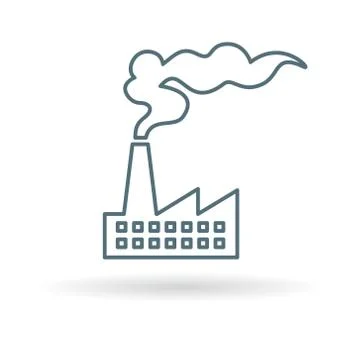 Factory pollution icon Stock Illustration