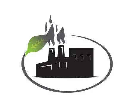 Factory pollution illustration Stock Illustration