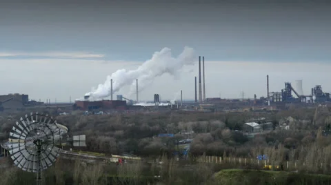 Factory pollution traffic time lapse 11266 Vidéo 33761852