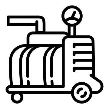Factory pool compressor icon, outline style Illustrazione stock