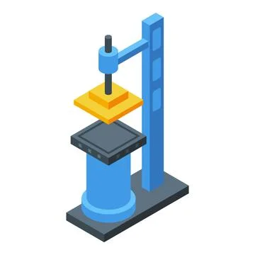 Factory press machine icon, isometric style Illustrazione stock