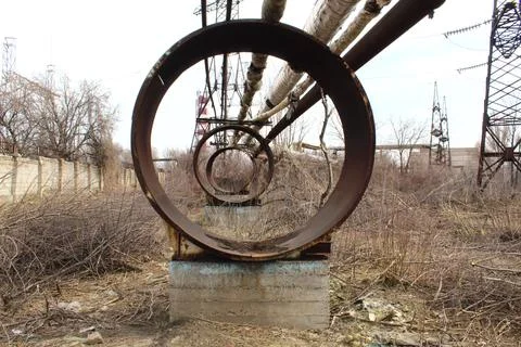 Factory process pipeline Stock Photos