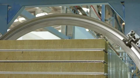 A factory that produces insulation material. Stock Footage 169491339