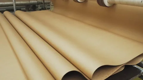 Factory for the production of biodegradable craft package from waste paper, used Video stock 282669065
