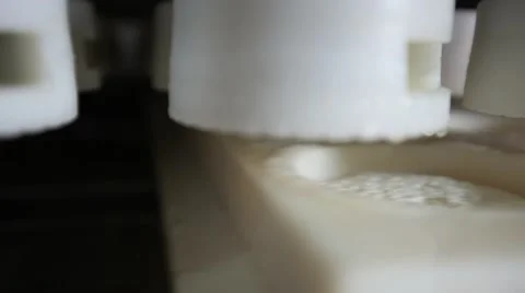 Factory production of cheese press Stock Footage 49071602