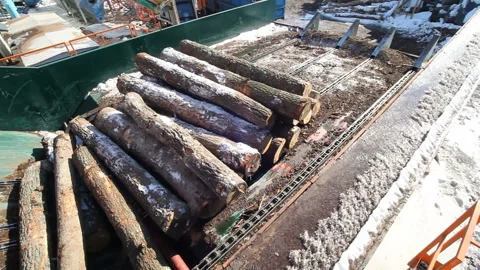 The factory for the production of laminate. Stock Footage 87393738