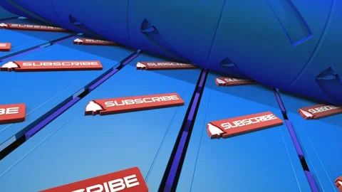 Factory production line dedicated to creating Subscribe buttons for social .. Stock Footage 264089684