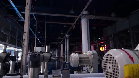 Factory production line turn on lights Stock Footage 232655401