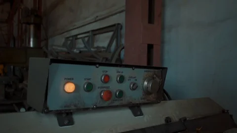 Factory production machine tools welding metal Stock Footage 129893932